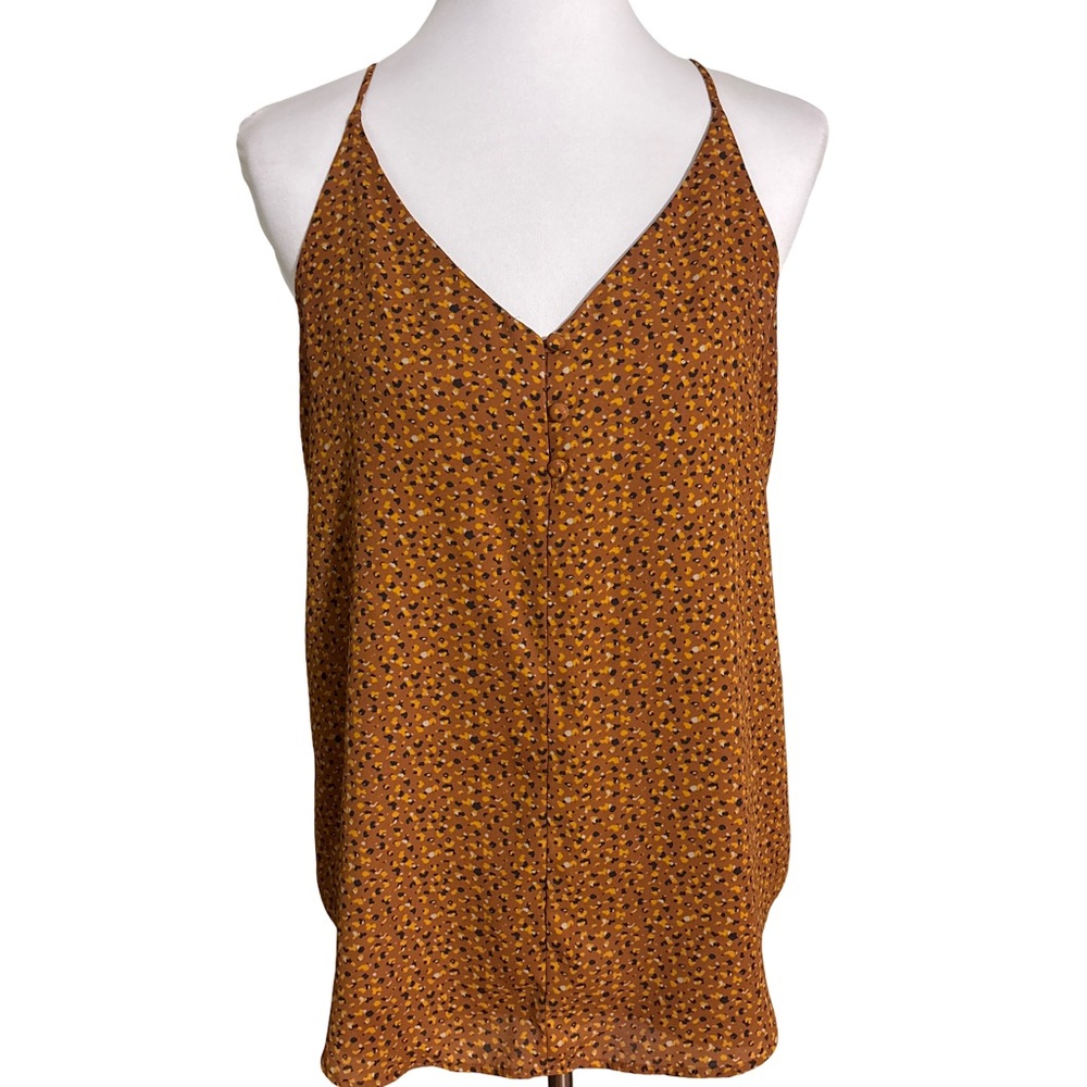 LOFT Brown Patterned Camisole Top